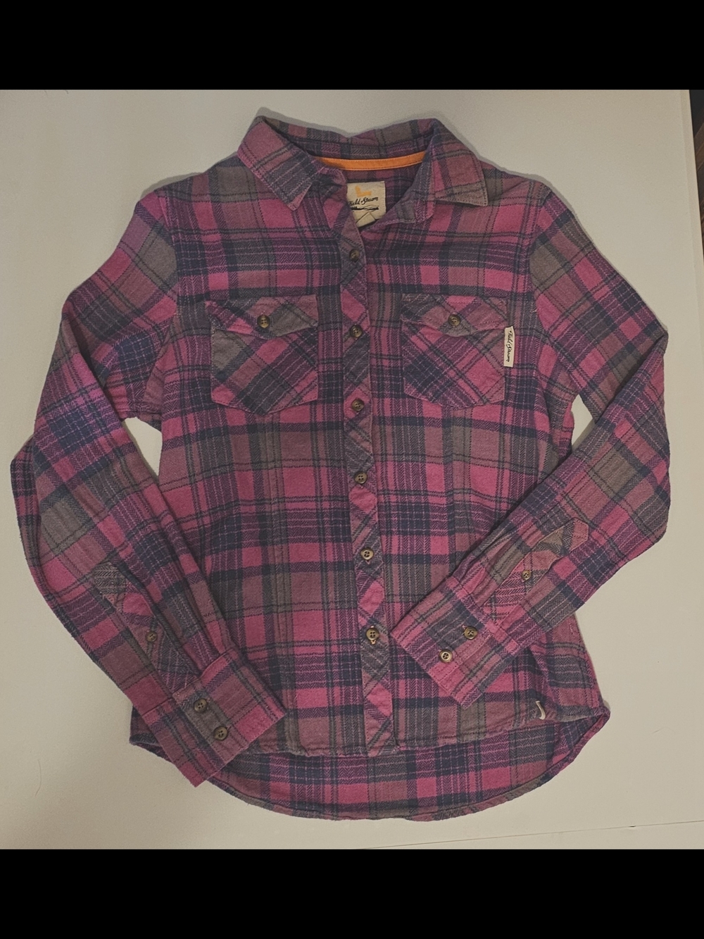Field & Stream Pink Plaid Button-Down Shirt